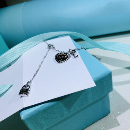 [Clover Jewelry]LOVE HEART TAG KEY NECKLACE