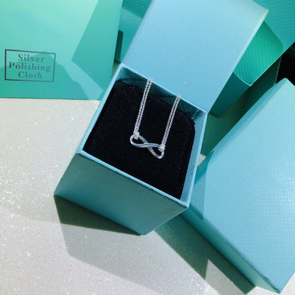 [Clover Jewelry]SILVER INFINITY DOUBLE CHAIN NECKLACE