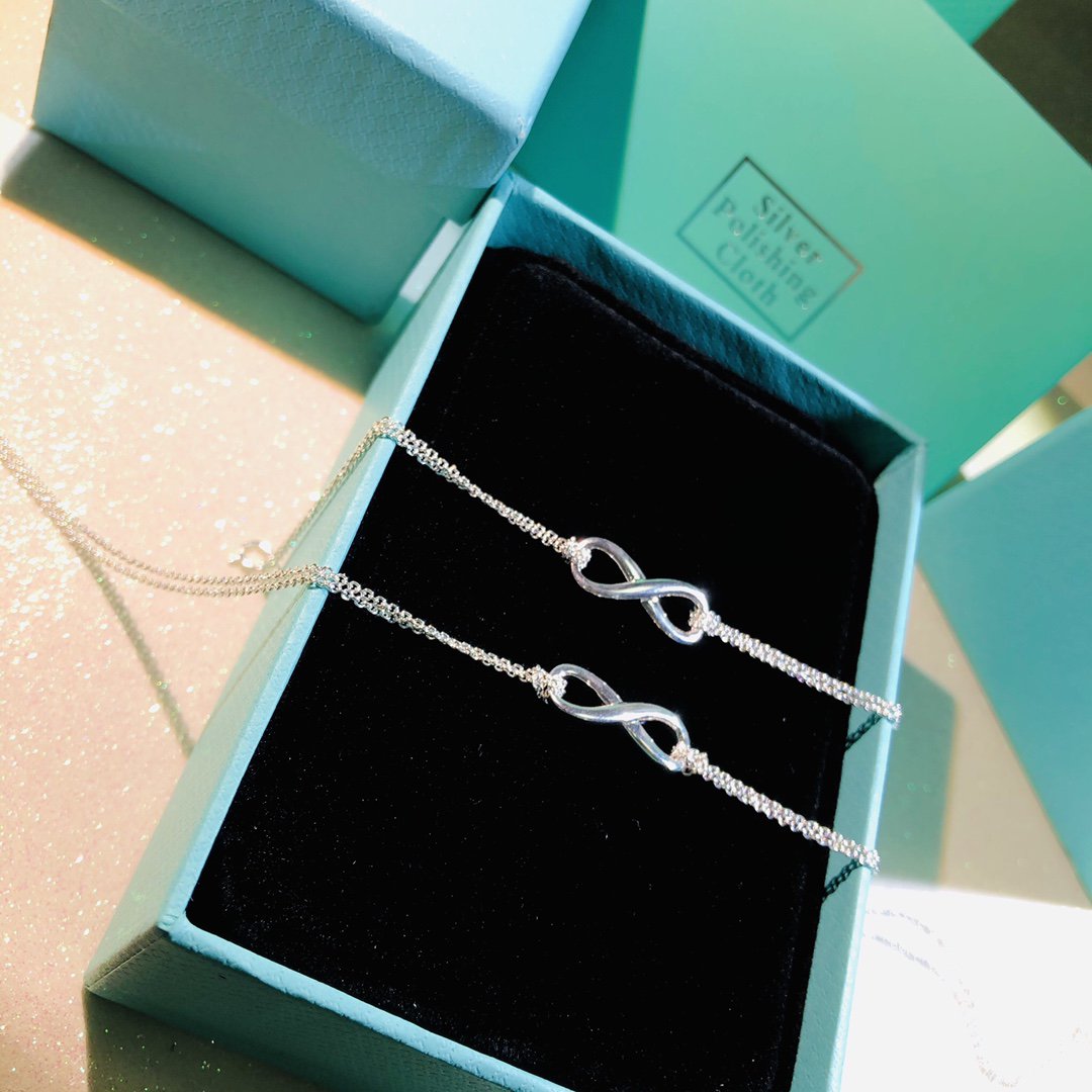[Clover Jewelry]SILVER INFINITY DOUBLE CHAIN NECKLACE