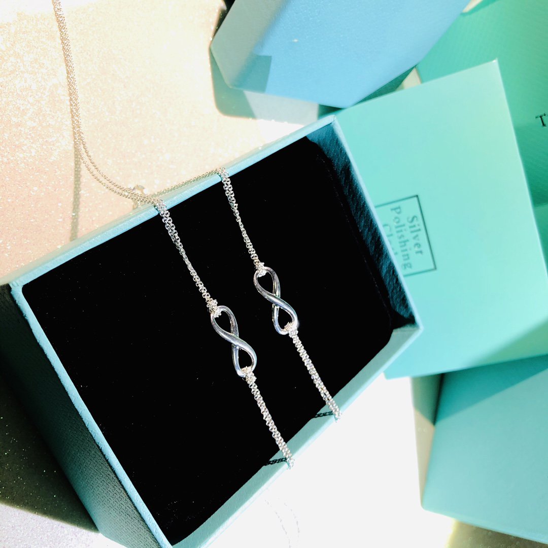 [Clover Jewelry]SILVER INFINITY DOUBLE CHAIN NECKLACE