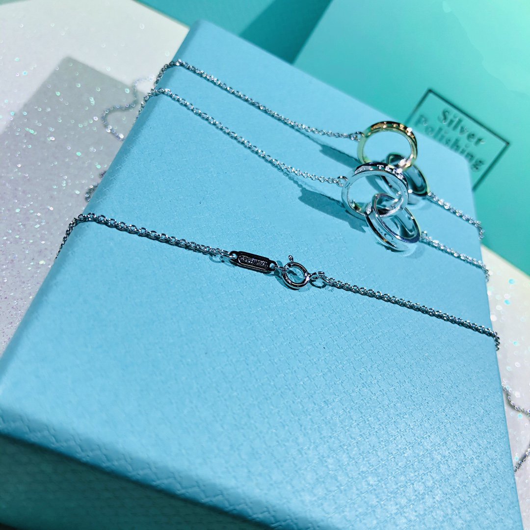 [Clover Jewelry]INTERLOCKING CIRCLES PENDANT SMALL NECKLACE