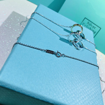 [Clover Jewelry]INTERLOCKING CIRCLES PENDANT SMALL NECKLACE