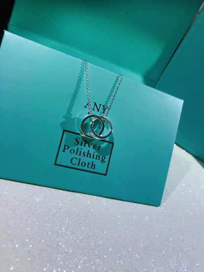 [Clover Jewelry]INTERLOCKING CIRCLES PENDANT SMALL NECKLACE