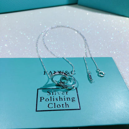 [Clover Jewelry]INTERLOCKING CIRCLES PENDANT SMALL NECKLACE