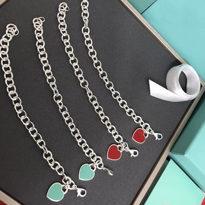 [Clover Jewelry]HEART TAG BRACELET SILVER MEDIUM
