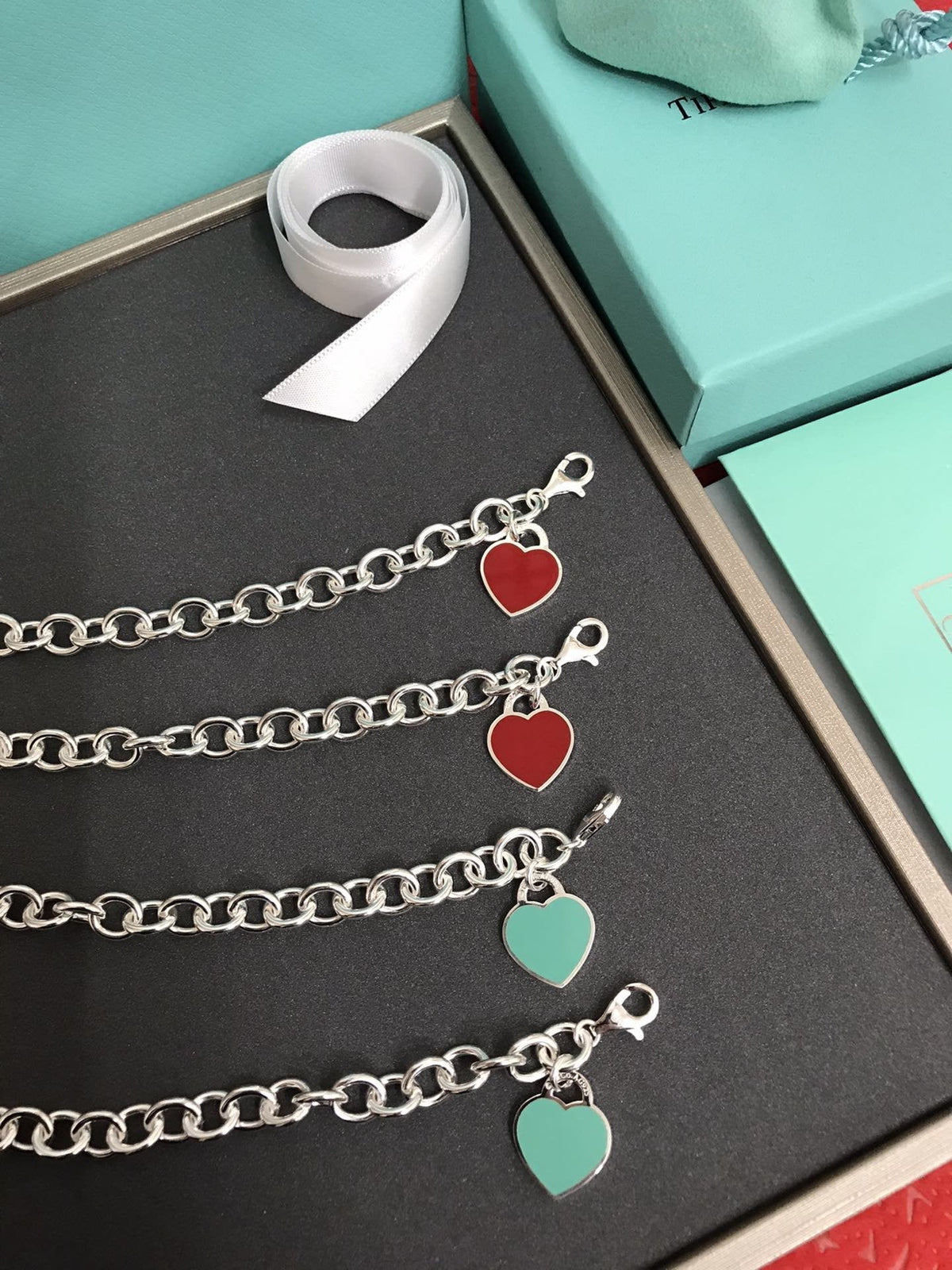 [Clover Jewelry]HEART TAG BRACELET SILVER MEDIUM