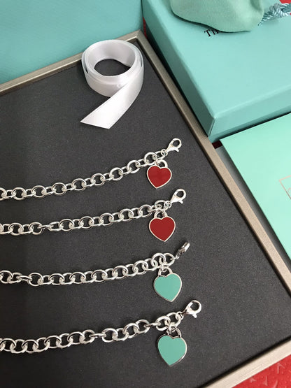 [Clover Jewelry]HEART TAG BRACELET SILVER MEDIUM