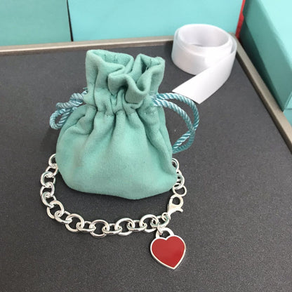 [Clover Jewelry]HEART TAG BRACELET SILVER MEDIUM