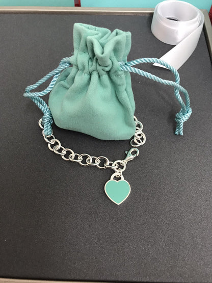 [Clover Jewelry]HEART TAG BRACELET SILVER MEDIUM