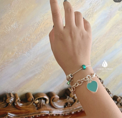 [Clover Jewelry]HEART TAG BRACELET SILVER MEDIUM
