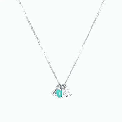 [Clover Jewelry]COLLAR LOVE PLATA NECKLACE