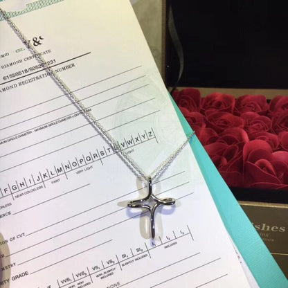 [Clover Jewelry]CROSS NECKLACE STERLING SILVER MATERIAL