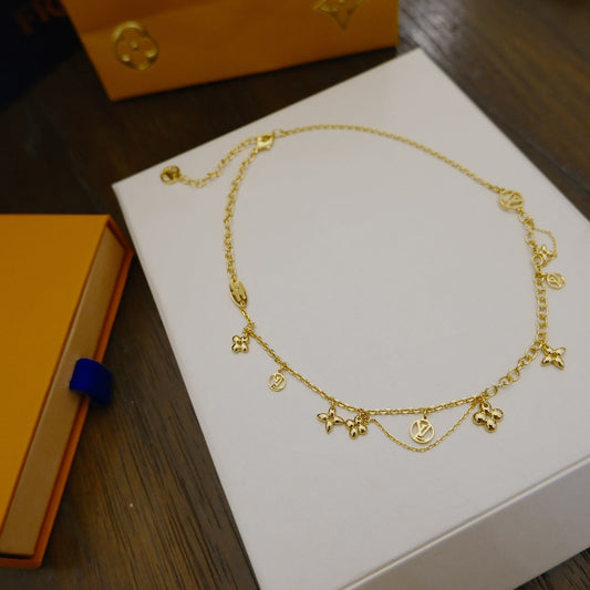 [⭐Clover Jewelry]BLOOMING SUPPLE NECKLACE BRASS