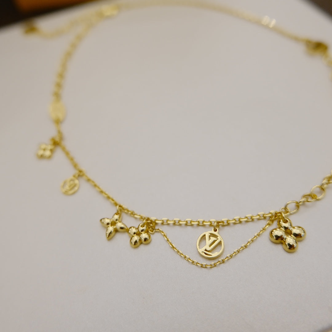 [⭐Clover Jewelry]BLOOMING SUPPLE NECKLACE BRASS