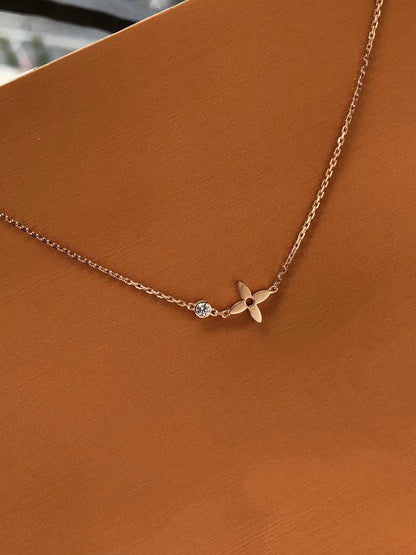 [⭐Clover Jewelry]BLOSSOM PENDANT PINK GOLD AND DIAMOND