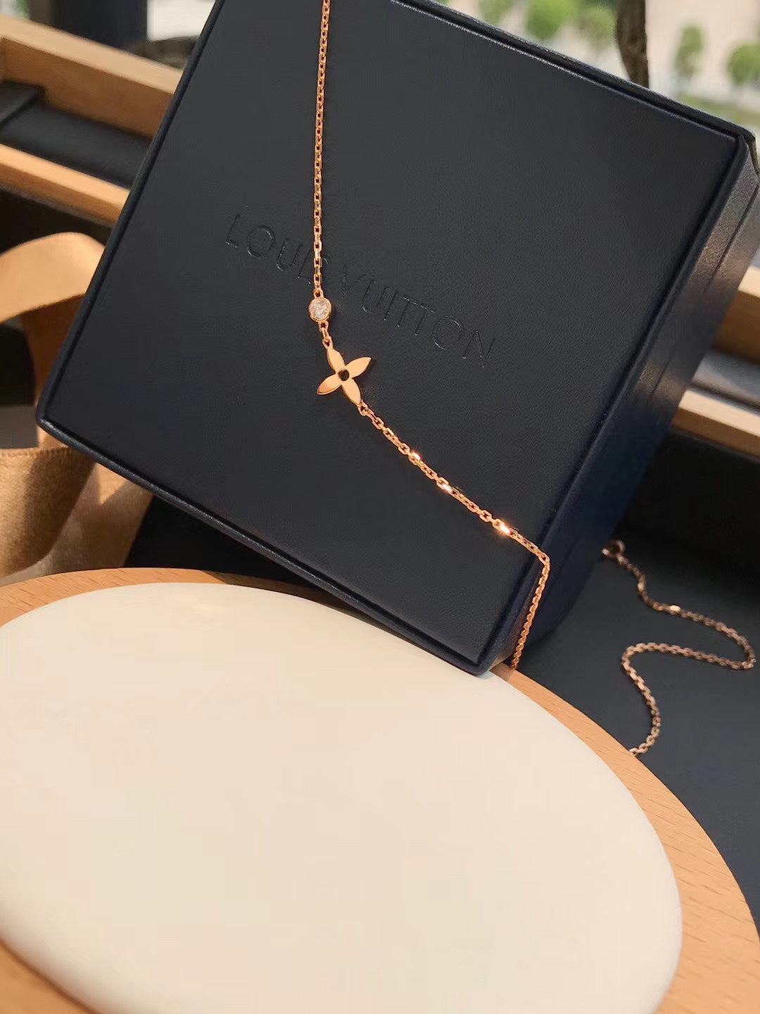 [⭐Clover Jewelry]BLOSSOM PENDANT PINK GOLD AND DIAMOND