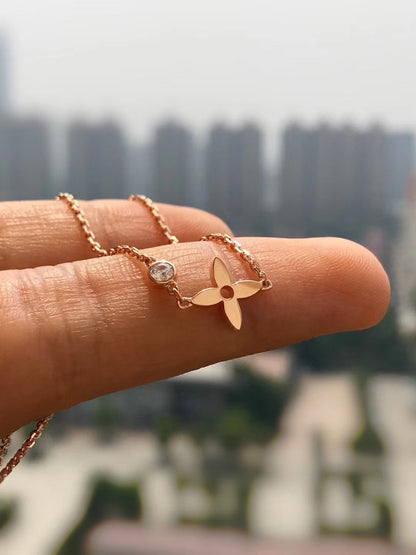 [⭐Clover Jewelry]BLOSSOM PENDANT PINK GOLD AND DIAMOND