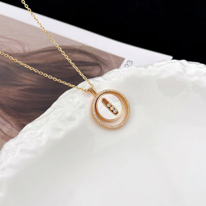 [⭐Clover Jewelry]Demo MOVE MM NACRE BLANCHE DIAMOND NECKLACE