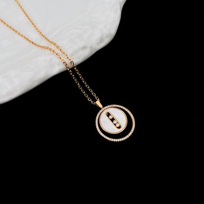 [⭐Clover Jewelry]Demo MOVE MM NACRE BLANCHE DIAMOND NECKLACE