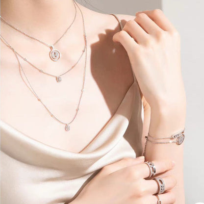 [⭐Clover Jewelry]Demo MOVER PM PAVED NECKLACE