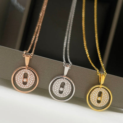 [⭐Clover Jewelry]Demo MOVER PM PAVED NECKLACE