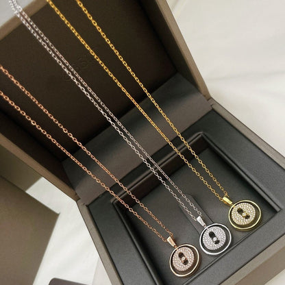 [⭐Clover Jewelry]Demo MOVER PM PAVED NECKLACE