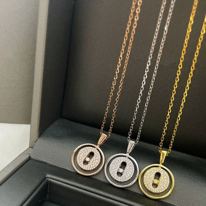 [⭐Clover Jewelry]Demo MOVER PM PAVED NECKLACE