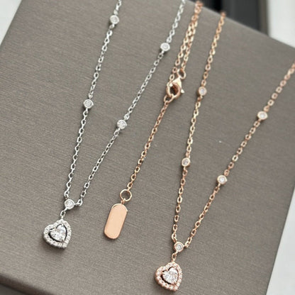 [⭐Clover Jewelry]JOY HEART DIAMOND NECKLACE