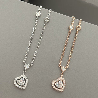 [⭐Clover Jewelry]JOY HEART DIAMOND NECKLACE