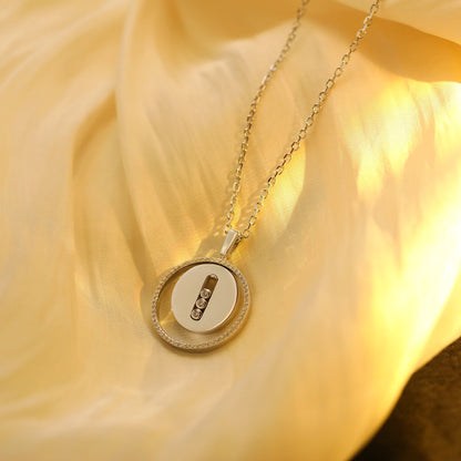 [⭐Clover Jewelry]Demo MOVE MM SILVER DIAMOND NECKLACE