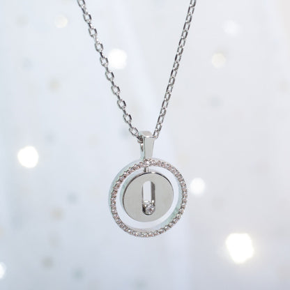 [⭐Clover Jewelry]Demo MOVE PM NECKLACE SILVER DIAMOND