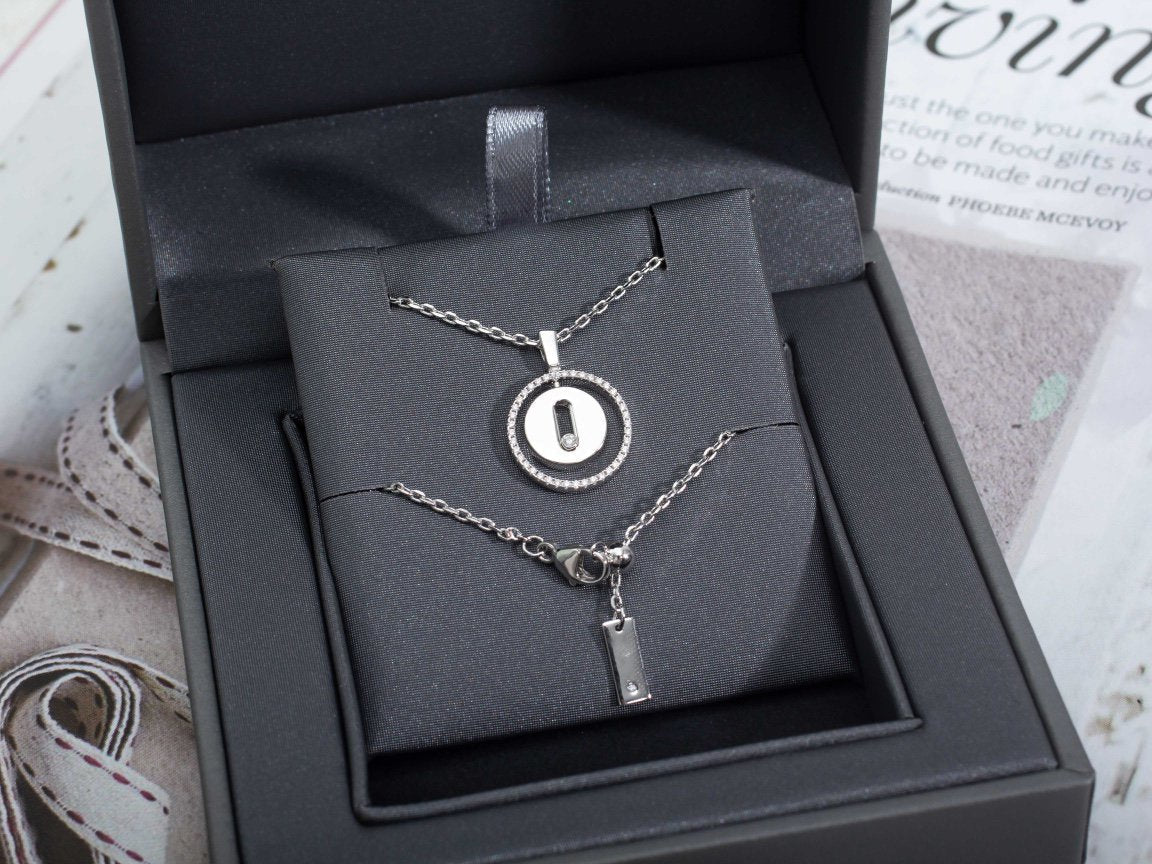[⭐Clover Jewelry]Demo MOVE PM NECKLACE SILVER DIAMOND