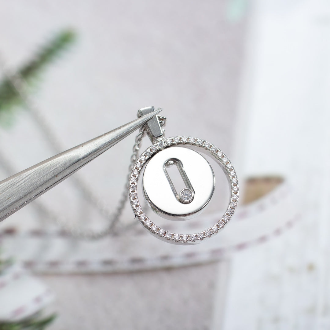 [⭐Clover Jewelry]Demo MOVE PM NECKLACE SILVER DIAMOND