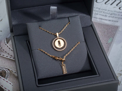 [⭐Clover Jewelry]Demo MOVE PM NECKLACE PINK GOLD DIAMOND