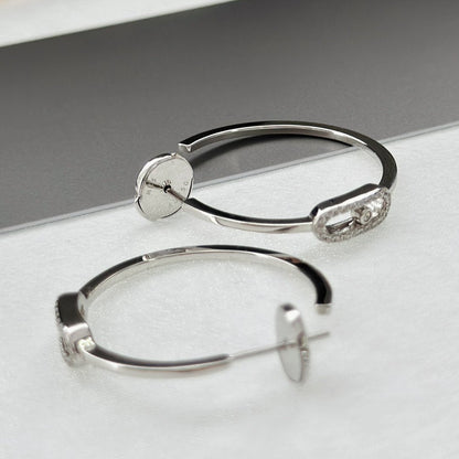 [⭐Clover Jewelry]CREOLES MOVE UNO PM DIAMOND EARRINGS