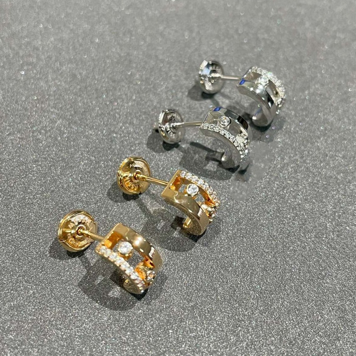 [⭐Clover Jewelry]MOVE ROMANE EARRINGS DIAMOND