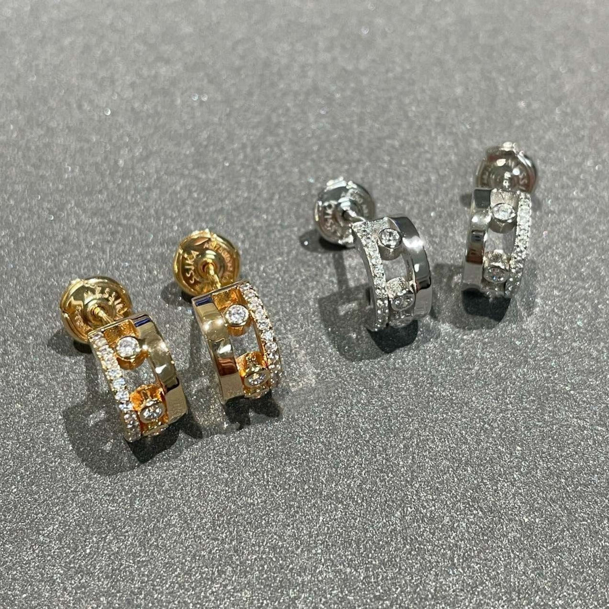 [⭐Clover Jewelry]MOVE ROMANE EARRINGS DIAMOND