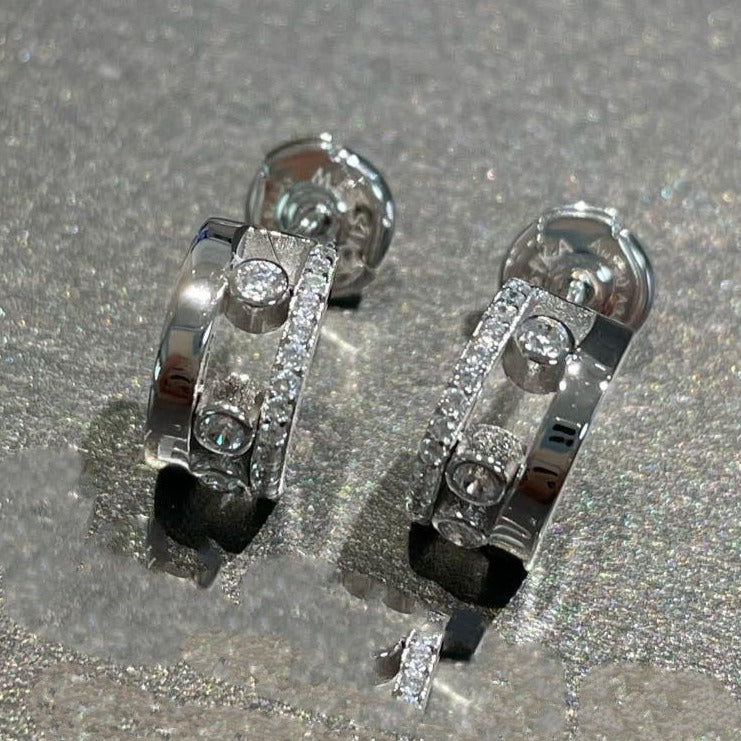 [⭐Clover Jewelry]MOVE ROMANE EARRINGS DIAMOND