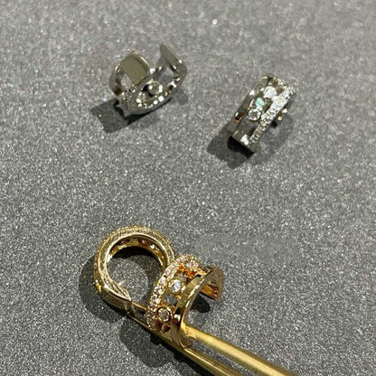 [⭐Clover Jewelry]MOVE ROMANE EARRINGS DIAMOND