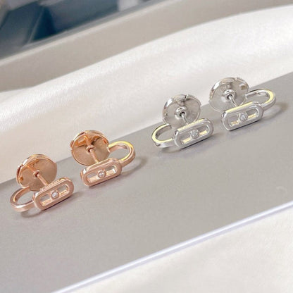 [⭐Clover Jewelry]CREOLES MOVE UNO MINI 1 DIAMOND EARRINGS