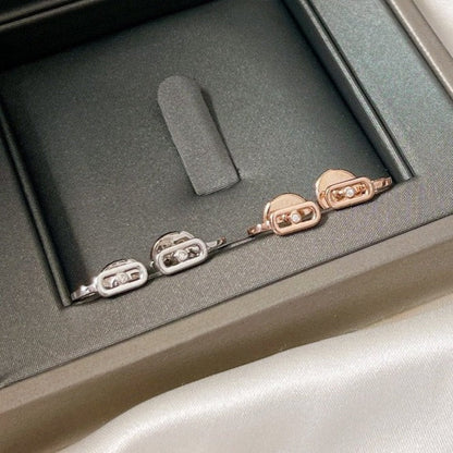 [⭐Clover Jewelry]CREOLES MOVE UNO MINI 1 DIAMOND EARRINGS