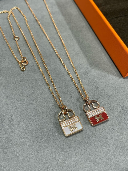 [⭐Clover Jewelry]H CIRCE MOISSANITE PENDANT NECKLACE GOLD