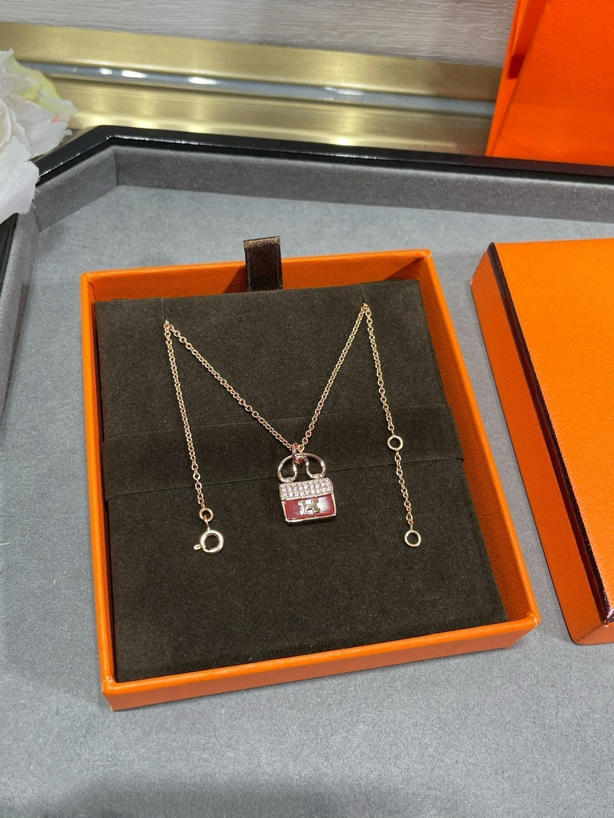 [⭐Clover Jewelry]H CIRCE MOISSANITE PENDANT NECKLACE GOLD