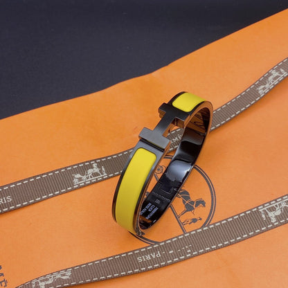 [⭐Clover Jewelry]CLIC HM SO BLACK YELLOW BRACELET