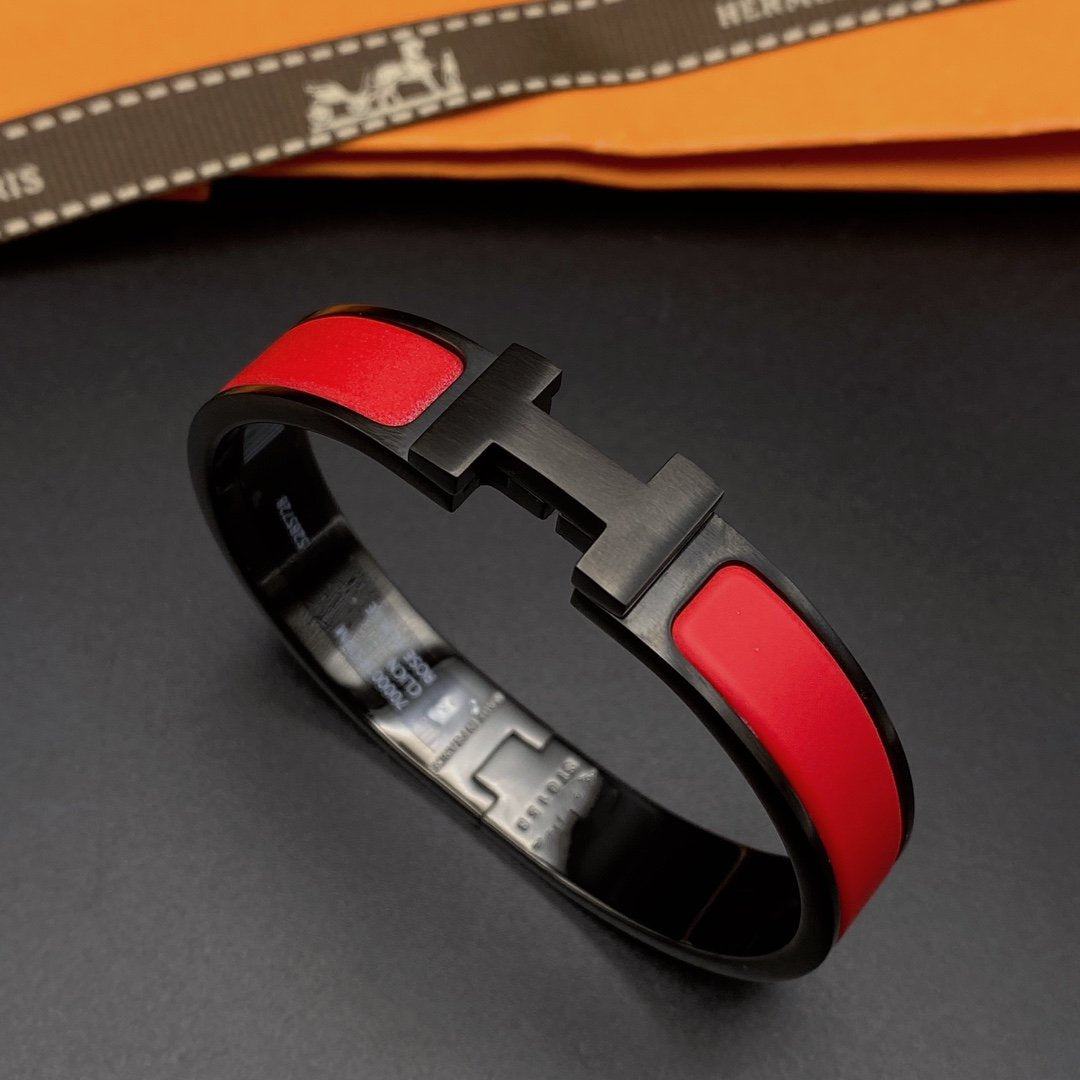 [⭐Clover Jewelry]CLIC HM SO BLACK RED BRACELET