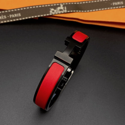 [⭐Clover Jewelry]CLIC HM SO BLACK RED BRACELET
