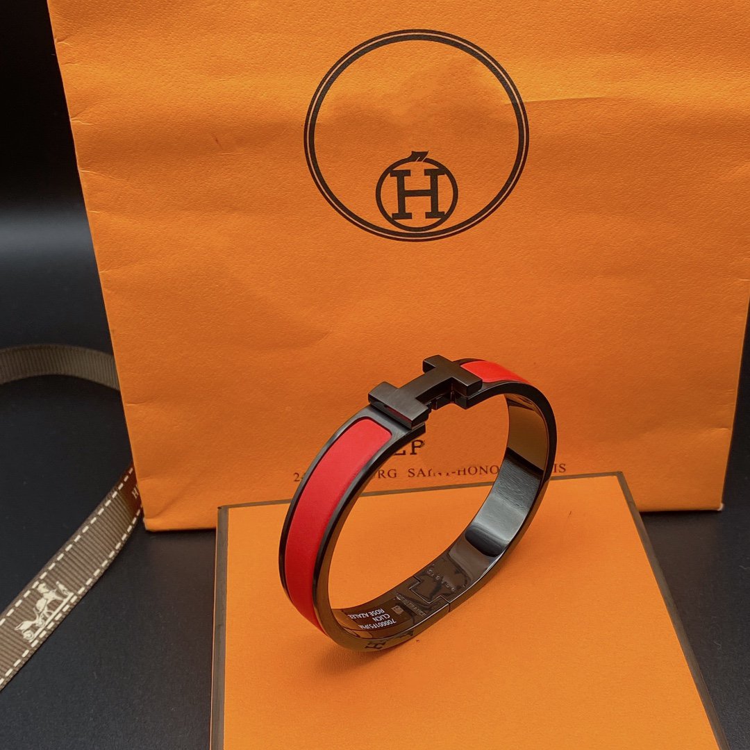 [⭐Clover Jewelry]CLIC HM SO BLACK RED BRACELET