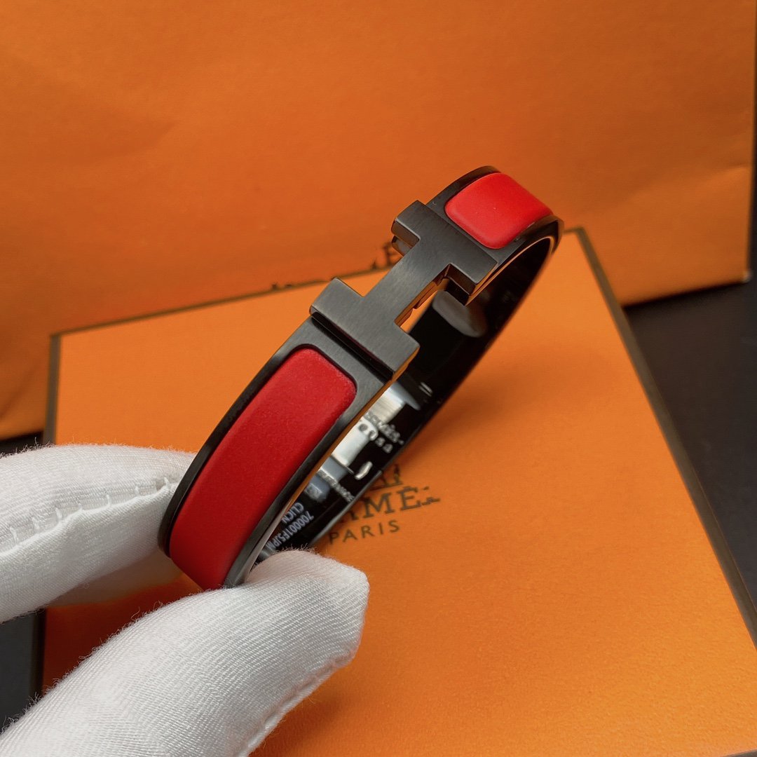 [⭐Clover Jewelry]CLIC HM SO BLACK RED BRACELET