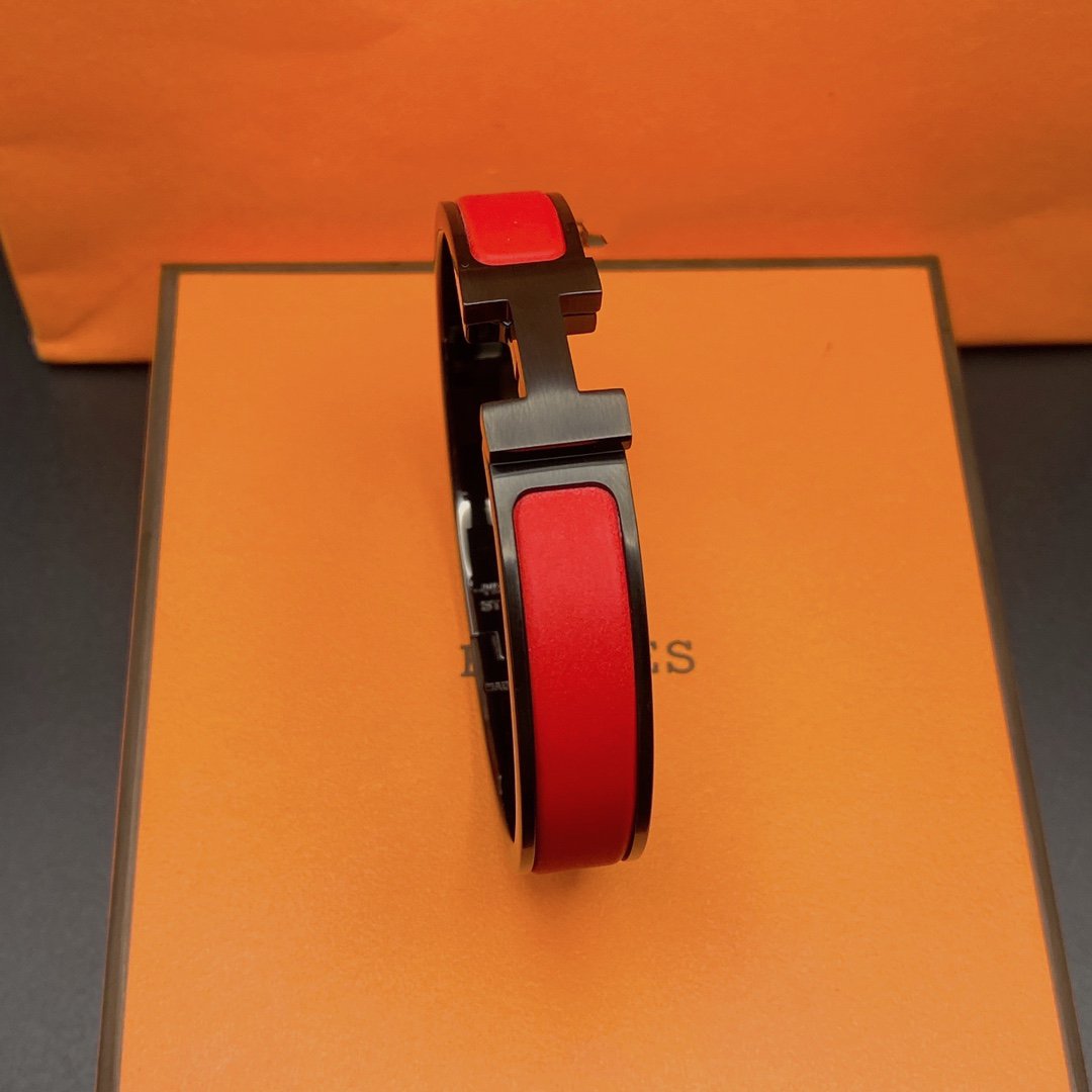 [⭐Clover Jewelry]CLIC HM SO BLACK RED BRACELET