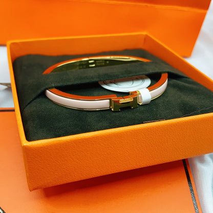 [⭐Clover Jewelry]CLASSIC HM CLIC  PINK 8MM ENAMEL BRACELET